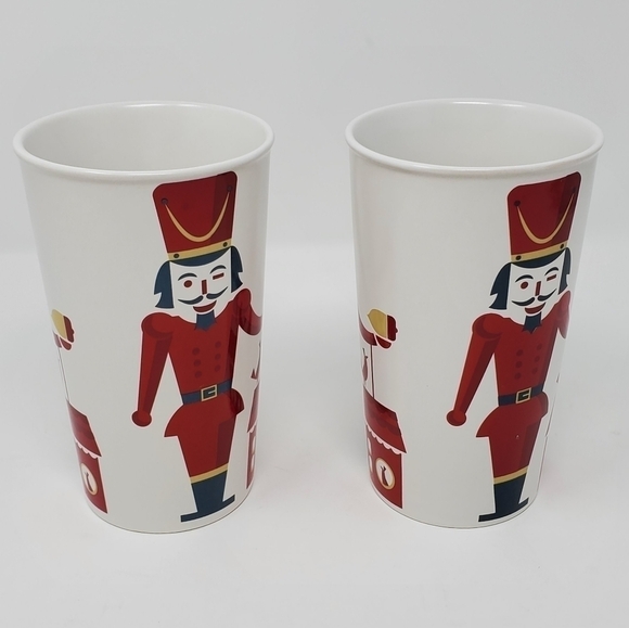 STARBUCKS RETIRED CERAMIC COFFEE MUGS HOLIDAY 2012 SET OF TWO NUTCRACKER - Picture 7 of 11